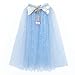Mantello Principessa Bambina, Mantello Della Principessa Accessorio Accessorio Scialle Cape Ragazze da Carnevale Principessa Cosplay Costume Travestimento Compleanno Halloween Feste (Azzurro, L)
