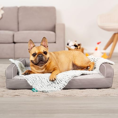 FurHaven Cobertor impermeável para cães – Pele sintética de bétula e camurça calmante para animais d