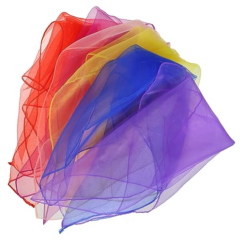 6pcs Rayon Dance Scarves for Soft Durable Performance Props for Kindergarten Games Juggling and Dance Shows Multi Color Scarves for Creative Play