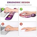 Gaming Mouse Pad Large Desk Mat, Cute Purple Marble Rose Desk Pad Protector - Image 3