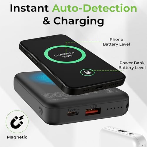 Image of UltraProlink |10000 mAh | Magnetic Mag-Safe Power Bank|Juice-Up Mag 6 |22.5W Type C Port with PD-PPS Support | Mag-Safe Charging for iPhone Series 17,16,15,14,13 | Made in India | UM1120