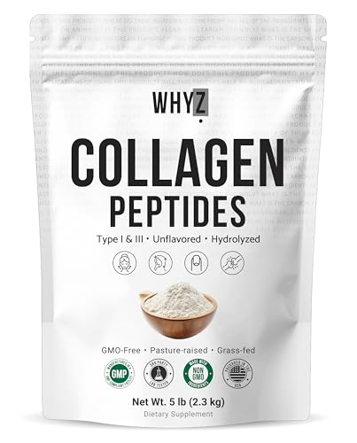 Image of Bovine Collagen Peptides Powder, 5 lb, Hydrolyzed Type I & III Protein, Grass-Fed Pasture-Raised Source, Unflavored Collagen Supplement Paleo-Friendly for Active Lifestyles & Wellness Non-GMO, 2268g