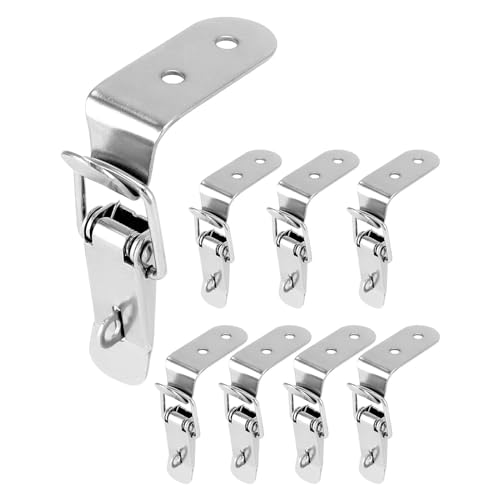 Boutons-pression en acier lot de 8 fixation d'angle et fermeture solide - 4
