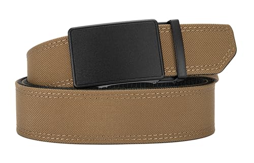 Image of CHAOREN 1.5 inch Nylon Ratchet Belts for Men - Adjustable Casual Work Belt with Slide Buckle - Trim to Fit