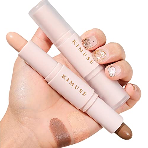 Maquiagem em bastão de contorno | Caneta de maquiagem portátil de 2 cores para iluminar o rosto - Ba