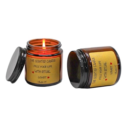 Vela aromática de soja en tarro de cristal TQUXNGA para regalo de cumpleaños y San Valentín 4