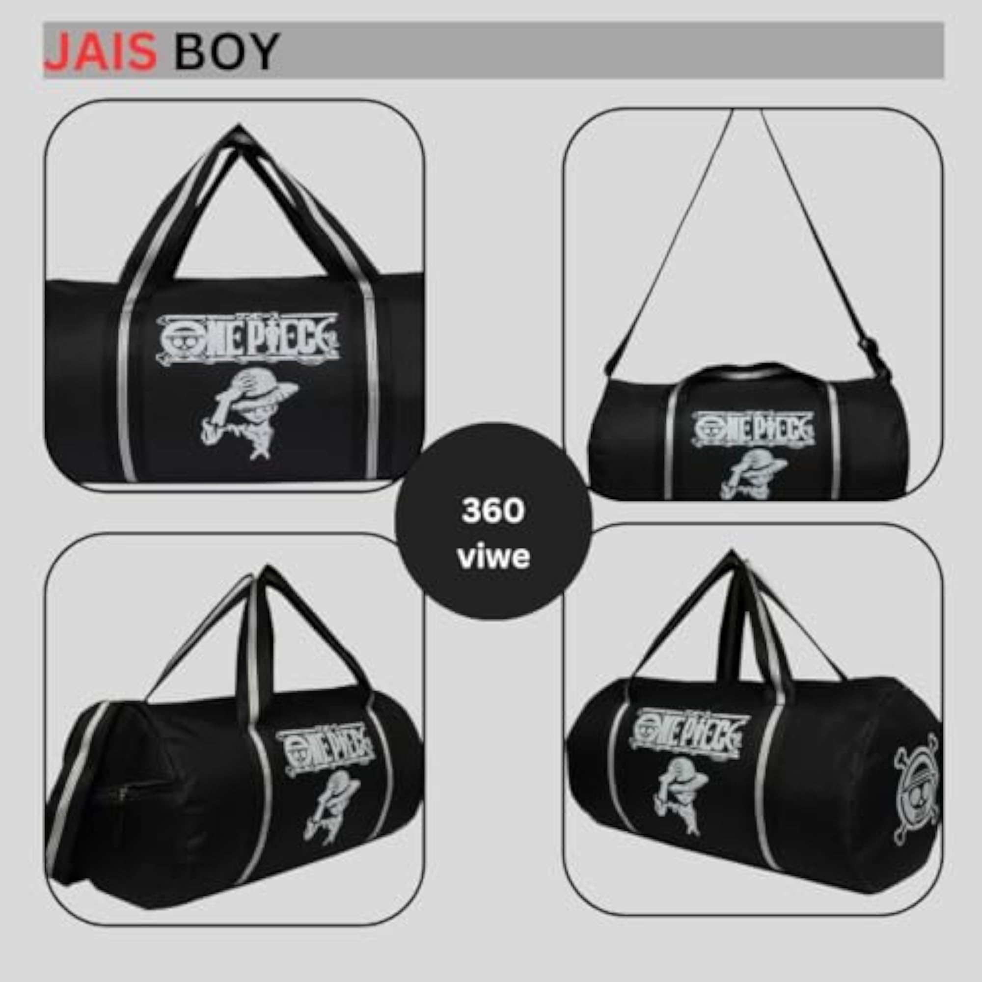 Jaisboy Gym Bags Duffle Bag Adjustable Shoulder Bag
