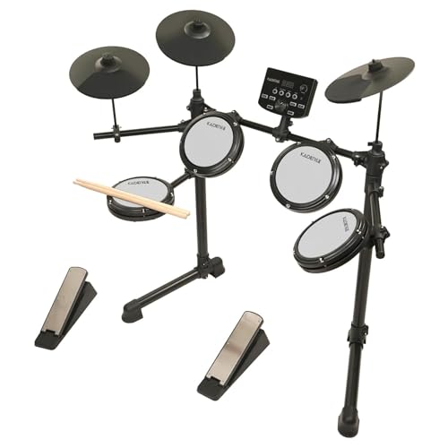 Image of Kadence MD200A Home Series 7-Piece Electric Drum Kit | Bluetooth Audio | USB-MIDI | Preset Kits | Compact Practice & Rehearsal Setup | Black