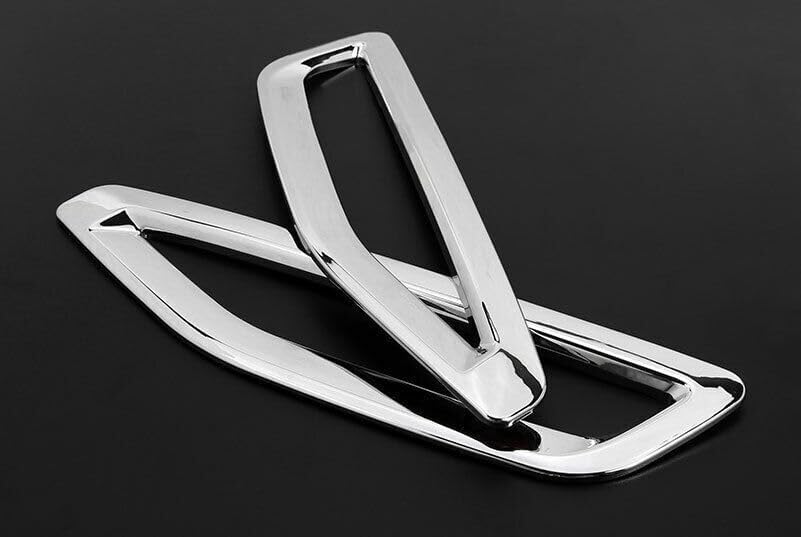 2Pcs Front Side Fender Vents Air Outlet Cover Trims for BMW X5 G05 2019 2020 2021 (Chrome)