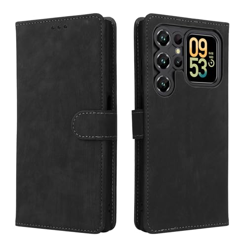 For OUKITEL C62/C62PRO �P�[�X �蒠�^ �J�o�[ ���z�^�yCelesaiq�z����PU���U�[ �ϏՌ� �y�� ���^ �J�[�h���[ ���u���@�\ ���C�J�� �w��h�~ �S�ʕی� OUKITEL C62/C62PRO �ی�J�o�[ (�u���b�N)