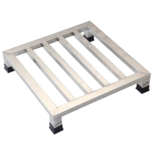Estantes de Carga para palés de Acero Inoxidable   Soporte de Almacenamiento Resistente a la Humedad para Muebles, electrodomésticos y Garaje   Palets de Suelo duraderos para almac