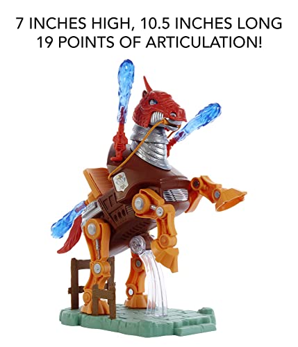Masters Of The Universe Origins Stridor Action Figure, 7 In Tall Robot Horse With Projectile Launcher, 3 Plasma Blasts, Helmet & Bridle With Cord, Collectible Gift For Motu Fans Ages 6 Years & Older #TOP1