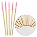 Tbestmax 150 Disposable Mascara Wands Eyelash Brush Spoolies for Eye Lash Extension Eyebrow Bamboo Stick Pink