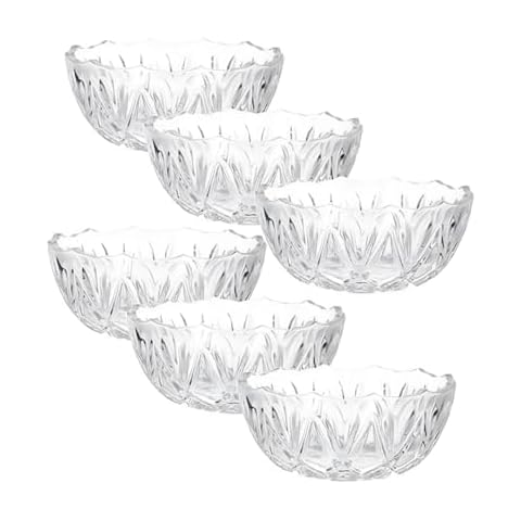 SIDSONS Set of 6 Glass Dessert Bowls Cover