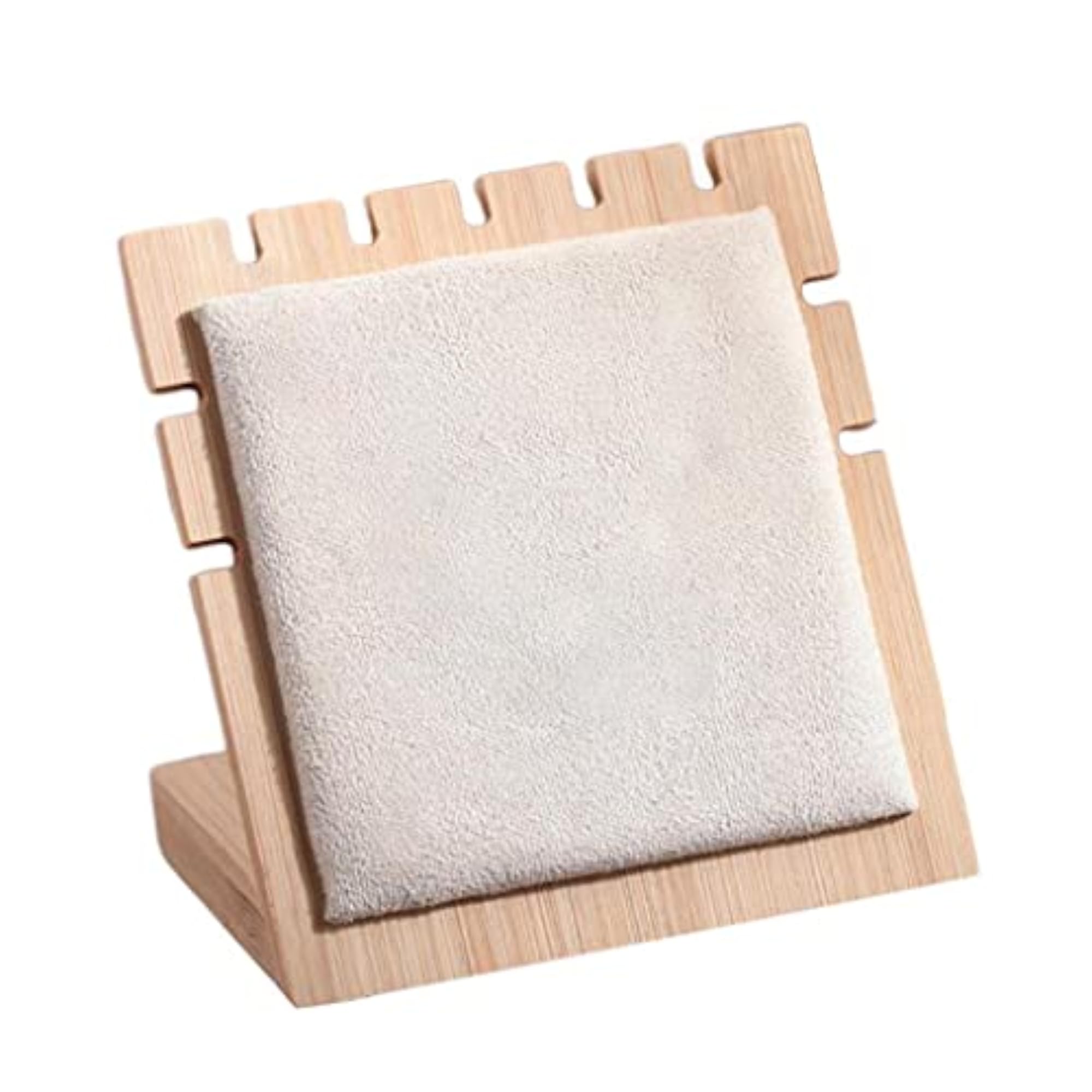 Bamboo Wooden Jewelry Display Plate for Necklace Storage