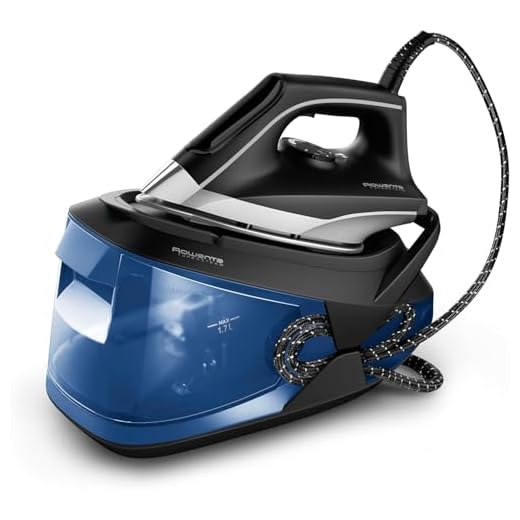 Rowenta Centro de planchado Turbosteam - Potencia 2600W, salida vapor 120g/min, golpe vapor 350g/min, vapor vertical, modo Eco, suela MicroSteam400 láser, depósito extraíble XL 1,7L, VR8325