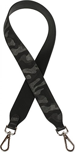 Preisvergleich Produktbild styleBREAKER Schulterriemen für Taschen in Camouflage Optik, Wechsel Taschengurt mit Karabinerhaken für Umhängetaschen, Unisex 02013002, Farbe:Schwarz-Grau