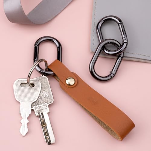 Image of Oval Spring Ring Clips, Metal Keyring Purse Clip