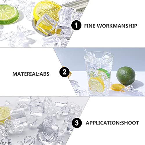 Cubitos de hielo artificiales transparentes para rellenar jarrones y accesorios de cocina 6