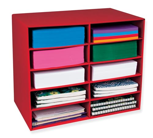 image for Classroom Keepers Organizer, 10-Shelf, Red, 17