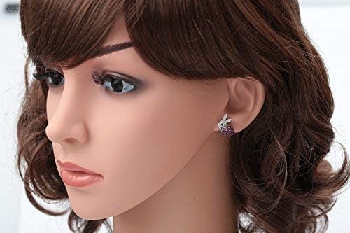 Szxc Easter Bunny Stud Earrings 925 Sterling Silver Crystal Jewelry for Women Girlfriend Wife - Image 4
