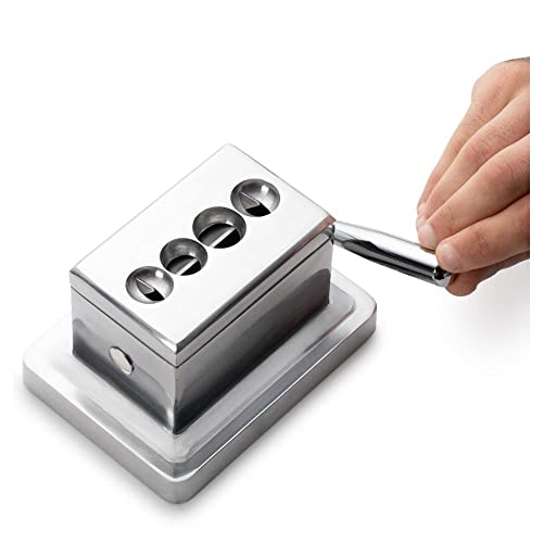 Cigar Essentials Classic Table Top Or Desktop Quad Cigar Cutter - Features Four Cutting Options Straight Or V-Cut For 52-60 Ring Gauge Cigars #TOP4