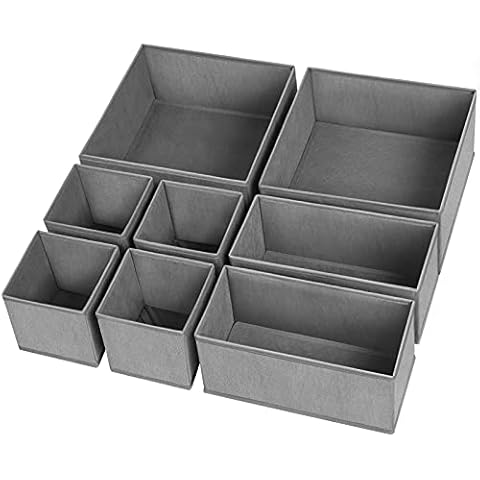 Criusia Drawer Organizer Clothes, 8 Pack Cover
