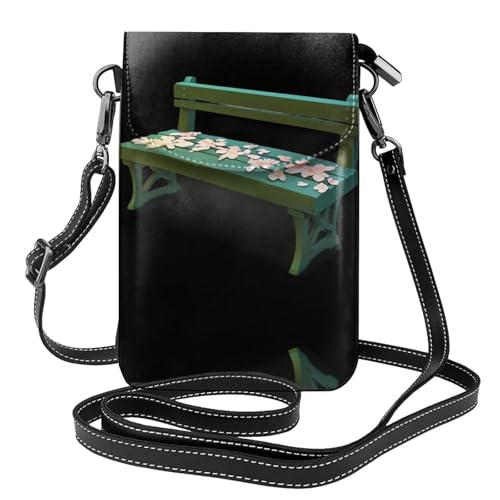 Sacoche de téléphone en cuir motif pétales pour le shopping