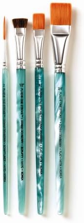 One Stroke Get Started Acrylic Brush Set with 4 Paintbrushes, INT1417