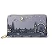 Produktbild JHGFG Mode Handtasche Reißverschluss Brieftasche London City Szene Nacht London Telefon Kupplung Geldbörse Abendkupplung Blockieren Leder Brieftasche Multi Card Organizer