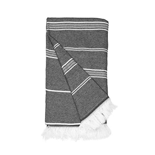 Recycelte Hammam-Handtuch, Spahandtuch, Saunatuch | 100 x 180 cm - Staal Grijs - The One Towelling