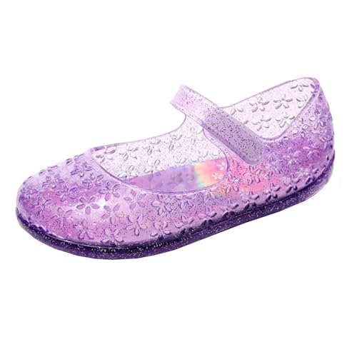 Generisch Princesa sapatos meninas sandálias Jelly Mary Jane Dance Party Cosplay sapatos para crianças menino pequeno, Roxo, 28 UE