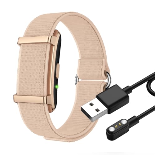 Smart Bracelet Fitness Tracker Wristband, 24/7 Auto Sleep Tracker/Heart Rate/HRV/Body Temperature/Women Health Monitor, Ai Analysis, Vibration Reminder, 170+ Sport Mode with 2 Bands (Rose Gold)