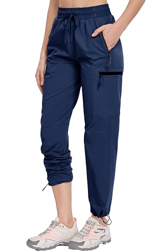 Oalka Women's Hiking Pants Water Resistant Quick Dry Cargo Pockets Pants