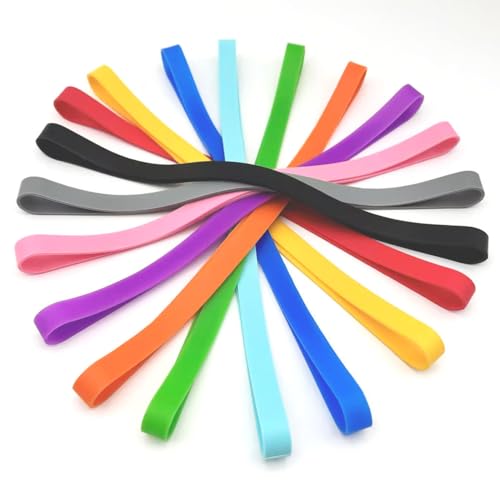 SYEYCW 20 Pièces Gros Elastique, Elastique Caoutchouc Large, Silicone Bandes d’Élastiques Colorée, Elastique Caoutchouc, Elastique pour Livres de Fournitures de...