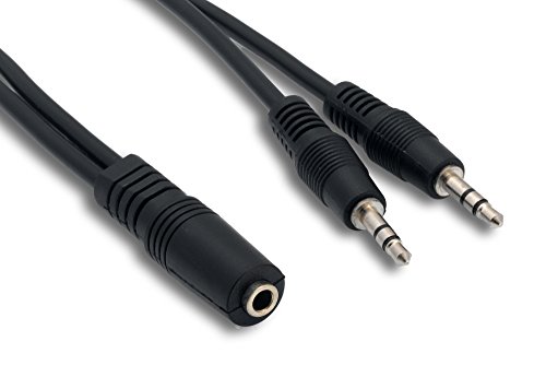 Cable Jack 3.5mm estéreo macho a macho 6ft negro miniatura 1