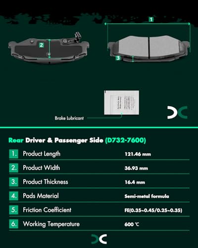 Image of SCITOO Ceramic Front Rear Brake Pads For Chevrolet For Corvette 1997-2013 | For Cadillac For XLR 2004 2005 2006 2007 2008 2009;8pcs;D731-7599 D732-7600;w /Hardware