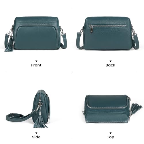 Image of befen Genuine Leather Crossbody Bags for Women Leather Wallet Travel Purse