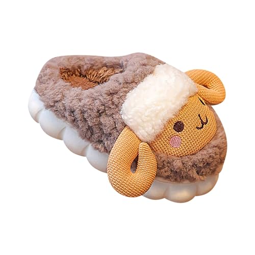 Pantoufles en peluche mouton pour fille et grande taille 48 chaussures chaudes