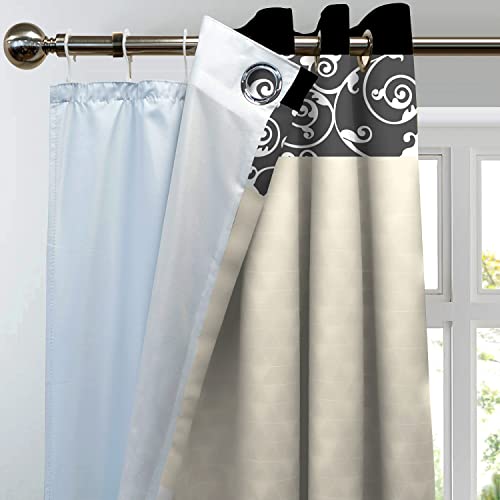 rejuvopedic Eyelet SRC Blackout Thermal Curtain Lining Readymade To Fit Eyelet Curtains Curtains 46 width x 54 drop Choice Of 9 Sizes