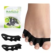 Bukihome Toe Separators, 4 Pair Soft Gel Toe Spacers to Correct Bunions, Toe Stretcher for Therap...