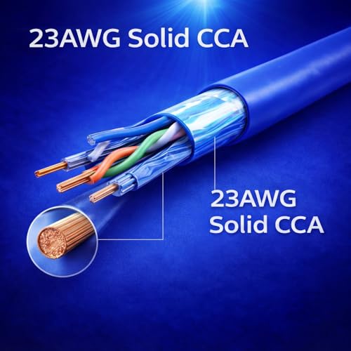Cable ethernet Cat6 exterior 305 m UTP con carrete de madera miniatura 4