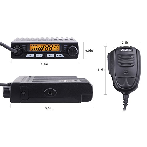 AnyTone Smart 10 Meter Amateur Radio for truck, Small Size,AM PEP power over 16W - Thumbnail 2