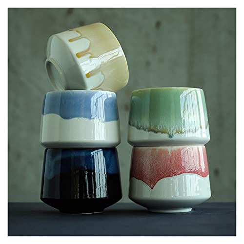 XUNYUAN Big Capaciteit Kleurrijke Keramische Theekop Porselein Teacups Chinese Kung Fu Cup 200ml YY (Color : Style C) - Image 3