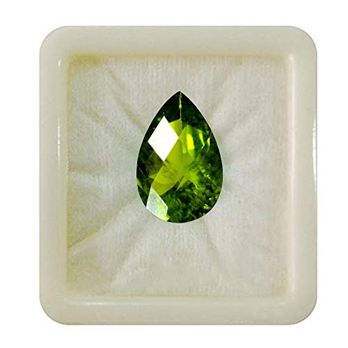 Jewelryonclick Natural Peridot kalibriert Edelsteinbirnenform Facetten Chakra Astronomie und Astrologiezeichen SchmuckMaking Edelstein 2 Karat JC-PER-PEAR-FC-2 Cover
