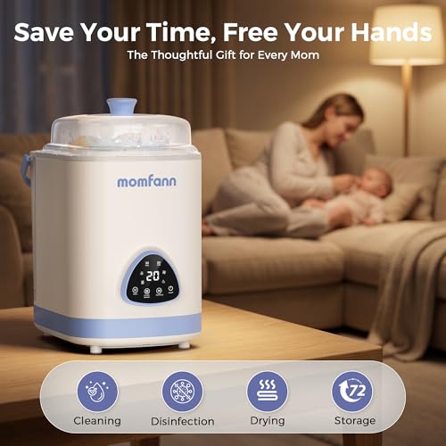 Image of MOMFANN EasePure Pro Baby Bottle Washer, Upgraded 4-in-1 Bottle Washer and Sterilizer and Dryer, Deep Clean for Bottles, Pump Parts & Baby Essentials, Time-Saving Effortless Baby Care