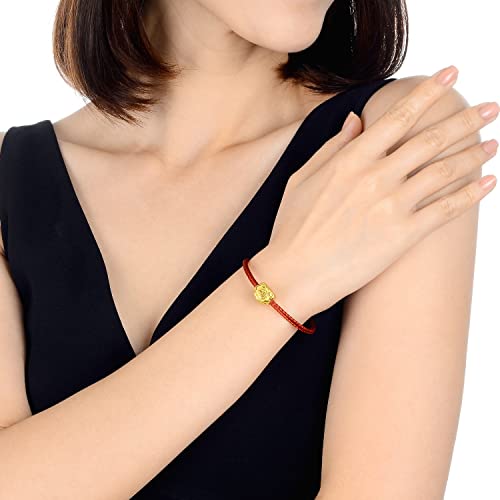 CHOW SANG SANG 999 24K Solid Gold Ruyi Lock Charm Blessing Bracelet for Women 86338C (Fortune Ruyi Lock, 6.6 Inches, (17 CM))2