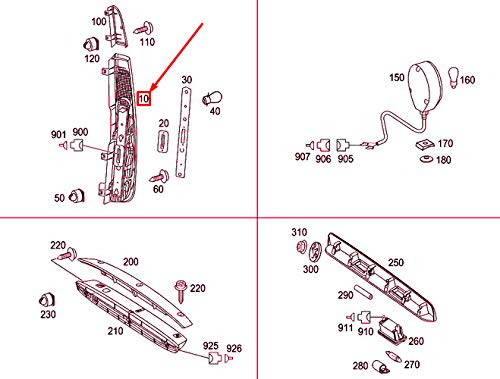 MB VITO W639 Rear Right Bottom Tail Lamp A6398200264 NEW GENUINE 