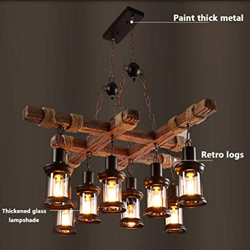 Éclairage réglable de style industriel avec 8 douilles de lampe suspendues - 7