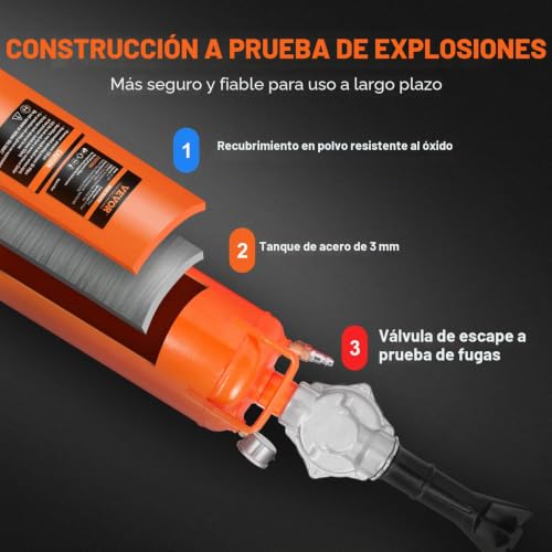 Compresor de aire portátil con presión de trabajo de 85-116 PSI 4